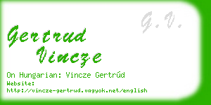 gertrud vincze business card